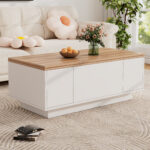 Modern Coffee Table with Double Lift Mechanism, Hidden Storage - Load Capacity up to 50 kg