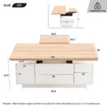 Modern Coffee Table with Double Lift Mechanism, Hidden Storage - Load Capacity up to 50 kg - Image 37