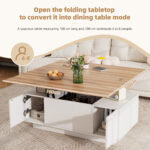 Modern Coffee Table with Double Lift Mechanism, Hidden Storage - Load Capacity up to 50 kg - Image 42