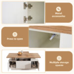 Modern Coffee Table with Double Lift Mechanism, Hidden Storage - Load Capacity up to 50 kg - Image 44