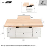 Modern Coffee Table with Double Lift Mechanism, Hidden Storage - Load Capacity up to 50 kg - Image 51