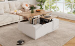 Modern Coffee Table with Double Lift Mechanism, Hidden Storage - Load Capacity up to 50 kg - Image 52