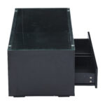 Modern Coffee Table with LED Light, rectangular sofa table with 2 Large Drawers, Spacious Living Room Table - Image 21