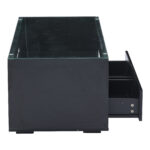Modern Coffee Table with LED Light, rectangular sofa table with 2 Large Drawers, Spacious Living Room Table - Image 22