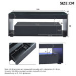 Modern Coffee Table with LED Light, rectangular sofa table with 2 Large Drawers, Spacious Living Room Table - Image 35