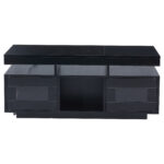 100×50×43cm Black High-Gloss Coffee Table, with App-Controllable LED Lights, Living Room Table - Image 8