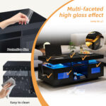 100×50×43cm Black High-Gloss Coffee Table, with App-Controllable LED Lights, Living Room Table - Image 15