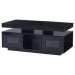 100×50×43cm Black High-Gloss Coffee Table, with App-Controllable LED Lights, Living Room Table - Image 16