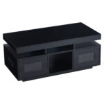 100×50×43cm Black High-Gloss Coffee Table, with App-Controllable LED Lights, Living Room Table - Image 17