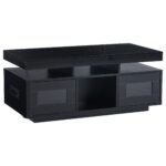 100×50×43cm Black High-Gloss Coffee Table, with App-Controllable LED Lights, Living Room Table - Image 18