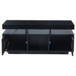 100×50×43cm Black High-Gloss Coffee Table, with App-Controllable LED Lights, Living Room Table - Image 37