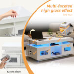 100×50×43cm White High-Gloss Coffee Table, with App-Controllable LED Lights, Living Room Table - Image 16
