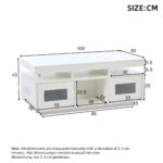100×50×43cm White High-Gloss Coffee Table, with App-Controllable LED Lights, Living Room Table - Image 31