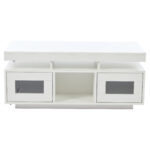 100×50×43cm White High-Gloss Coffee Table, with App-Controllable LED Lights, Living Room Table - Image 36