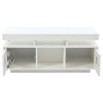 100×50×43cm White High-Gloss Coffee Table, with App-Controllable LED Lights, Living Room Table - Image 4