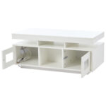 100×50×43cm White High-Gloss Coffee Table, with App-Controllable LED Lights, Living Room Table - Image 5