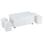 Height-Adjustable Coffee Table, Movable Sofa Table, 4-in-1 Multi-Functional Coffee Table Convertible into Work Table - Image 8