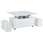 Height-Adjustable Coffee Table, Movable Sofa Table, 4-in-1 Multi-Functional Coffee Table Convertible into Work Table - Image 26
