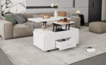 Height-Adjustable Coffee Table, Movable Sofa Table, 4-in-1 Multi-Functional Coffee Table Convertible into Work Table - Image 37
