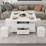 Height-Adjustable Coffee Table, Movable Sofa Table, 4-in-1 Multi-Functional Coffee Table Convertible into Work Table - Image 43