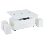 Height-Adjustable Coffee Table, Movable Sofa Table, 4-in-1 Multi-Functional Coffee Table Convertible into Work Table - Image 61