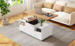 Height-Adjustable Coffee Table with Folding Function and 4 Drawers, 100 x 50 x 47.5 cm, One Large and One Small Drawer - Image 2