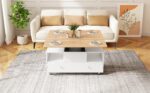 Height-Adjustable Coffee Table with Folding Function and 4 Drawers, 100 x 50 x 47.5 cm, One Large and One Small Drawer - Image 20