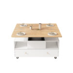 Height-Adjustable Coffee Table with Folding Function and 4 Drawers, 100 x 50 x 47.5 cm, One Large and One Small Drawer - Image 26