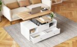 Height-Adjustable Coffee Table with Folding Function and 4 Drawers, 100 x 50 x 47.5 cm, One Large and One Small Drawer - Image 30