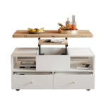 Height-Adjustable Coffee Table with Folding Function and 4 Drawers, 100 x 50 x 47.5 cm, One Large and One Small Drawer - Image 42