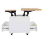 Height-Adjustable Coffee Table with Folding Function and 4 Drawers, 100 x 50 x 47.5 cm, One Large and One Small Drawer - Image 51