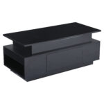 Height-Adjustable Coffee Table with Hidden Storage and Drawer, 96*45*40cm High-Gloss Design - Image 11