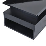 Height-Adjustable Coffee Table with Hidden Storage and Drawer, 96*45*40cm High-Gloss Design - Image 15