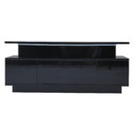 Height-Adjustable Coffee Table with Hidden Storage and Drawer, 96*45*40cm High-Gloss Design - Image 17