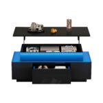 Height-Adjustable Coffee Table with Hidden Storage and Drawer, 96*45*40cm High-Gloss Design - Image 35