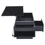 Height-Adjustable Coffee Table with Hidden Storage and Drawer, 96*45*40cm High-Gloss Design - Image 39