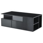 100*50*35cm Tea Table with LED, Living Room Coffee Table, Sofa Table with 2 Drawers, Coffee Table with Storage - Image 16