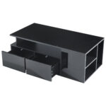 100*50*35cm Tea Table with LED, Living Room Coffee Table, Sofa Table with 2 Drawers, Coffee Table with Storage - Image 26