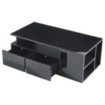 100*50*35cm Tea Table with LED, Living Room Coffee Table, Sofa Table with 2 Drawers, Coffee Table with Storage - Image 32