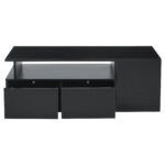 100*50*35cm Tea Table with LED, Living Room Coffee Table, Sofa Table with 2 Drawers, Coffee Table with Storage - Image 6