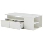 100*50*35cm Tea Table with LED, Living Room Coffee Table, Sofa Table with 2 Drawers, Coffee Table with Storage - Image 11