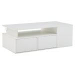 100*50*35cm Tea Table with LED, Living Room Coffee Table, Sofa Table with 2 Drawers, Coffee Table with Storage - Image 12