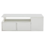 100*50*35cm Tea Table with LED, Living Room Coffee Table, Sofa Table with 2 Drawers, Coffee Table with Storage - Image 13