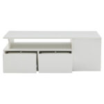 100*50*35cm Tea Table with LED, Living Room Coffee Table, Sofa Table with 2 Drawers, Coffee Table with Storage - Image 23