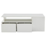 100*50*35cm Tea Table with LED, Living Room Coffee Table, Sofa Table with 2 Drawers, Coffee Table with Storage - Image 23