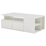 100*50*35cm Tea Table with LED, Living Room Coffee Table, Sofa Table with 2 Drawers, Coffee Table with Storage - Image 37