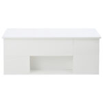 100*50*45cm 4-in-1 Height-Adjustable Sofa Table with LED, Coffee Table with 2 Drawers, High-Gloss Finish - Image 10