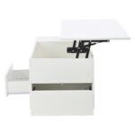 100*50*45cm 4-in-1 Height-Adjustable Sofa Table with LED, Coffee Table with 2 Drawers, High-Gloss Finish - Image 12
