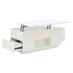 100*50*45cm 4-in-1 Height-Adjustable Sofa Table with LED, Coffee Table with 2 Drawers, High-Gloss Finish - Image 42