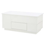 100*50*45cm 4-in-1 Height-Adjustable Sofa Table with LED, Coffee Table with 2 Drawers, High-Gloss Finish - Image 6